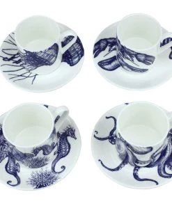 Fegg Hayes Bone China Octopus Espresso Cup & Saucer