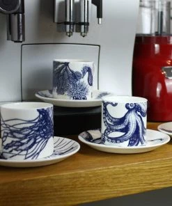 Fegg Hayes Kitchen & Dining Bone China Seahorse Espresso Cup & Saucer