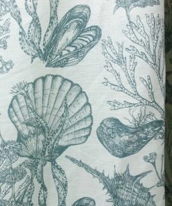 Magic Textiles Helford Shell Organic Linen Fabric - Durgan On Off-White