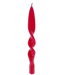 Graziani Twisted Lacquered Candle - Fuchsia