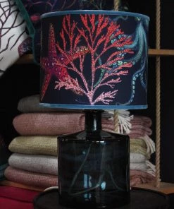 Jarapa Gillan Recycled Glass Lamp Base In Petrol Blue