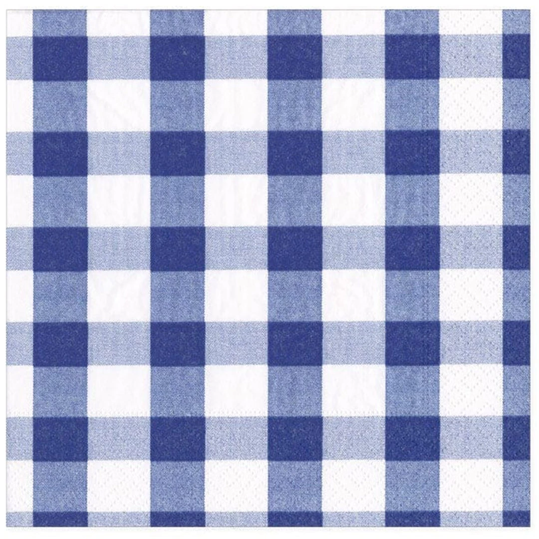 Caspari New Arrivals Blue Gingham Napkin 1 Caspari New Arrivals Blue Gingham Napkin