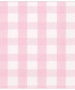 Caspari Pink Gingham Napkin New Arrivals