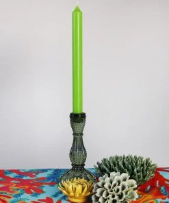 Caspari Spring Green Dinner Candle
