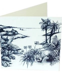 Skeet Print Garden Scene Card