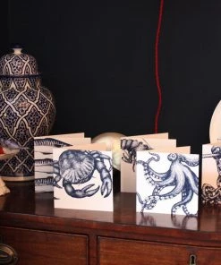 Skeet Print Stationery Crab Card