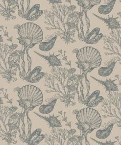 Magic Textiles Helford Shell Organic Linen Fabric - Durgan On Natural Homeware