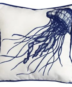 Magic Textiles Homeware Jellyfish Velvet Cushion Cover - White