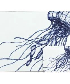 Orchard Melamine Blue And White Jellyfish Design Coaster Kitchen & Dining