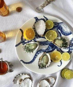 Fegg Hayes Kitchen & Dining Large Bone China Octopus Dinner Plate 9 Fegg Hayes Kitchen & Dining Large Bone China Octopus Dinner Plate