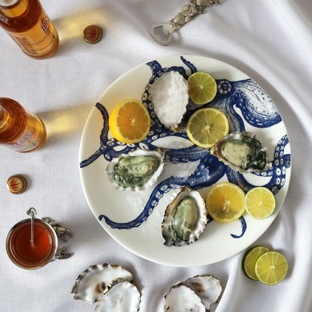 Fegg Hayes Kitchen & Dining Large Bone China Octopus Dinner Plate 3 Fegg Hayes Kitchen & Dining Large Bone China Octopus Dinner Plate