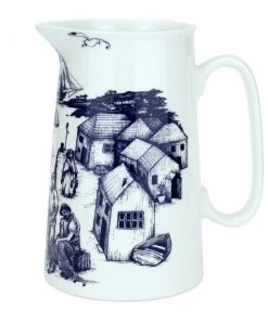 Fegg Hayes Kitchen & Dining Bone China Cornish Harbour Scene Jugs