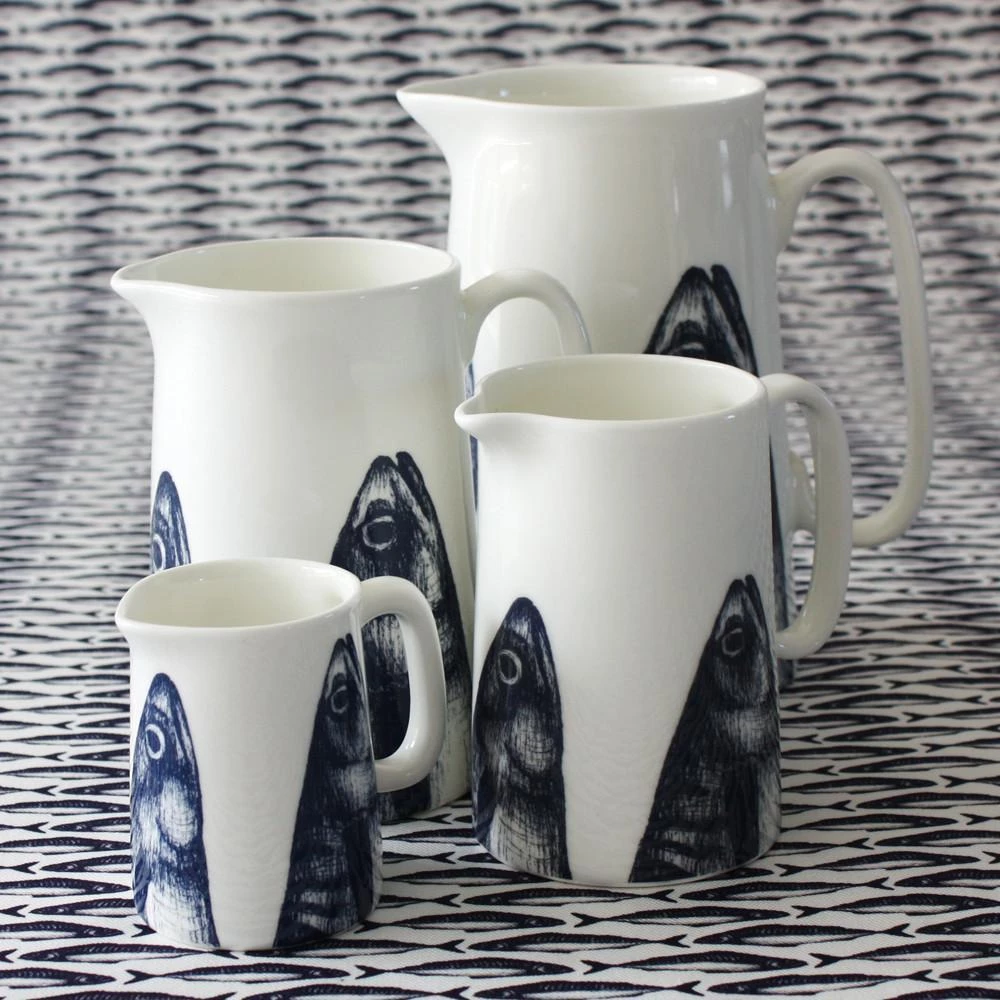 Fegg Hayes Bone China Mackerel Jugs 2 Fegg Hayes Bone China Mackerel Jugs