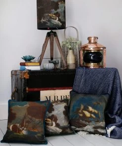 Cream Cornwall Shipwreck Night Lampshade Homeware