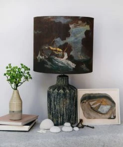 Cream Cornwall Shipwreck Night Lampshade Homeware