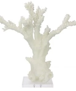 Coach House Tall White Resin Reef Branch Decorative