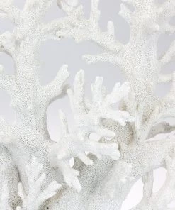 Coach House Decorative White Resin Reef Tree On Plinth