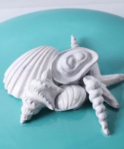 Edelweiss Large Ceramic Seashell Serving Bowl With Lid In Blue New Arrivals 8 Edelweiss Large Ceramic Seashell Serving Bowl With Lid In Blue New Arrivals