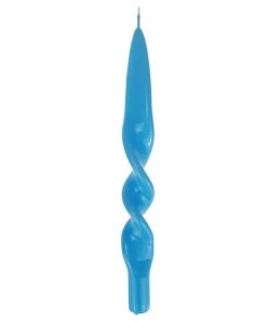 Graziani Twisted Lacquered Candle - Light Blue Accessories