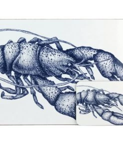 Orchard Melamine Blue And White Lobster Design Placemat
