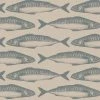 Magic Textiles Mackerel Organic Linen Fabric - Durgan On Natural Homeware