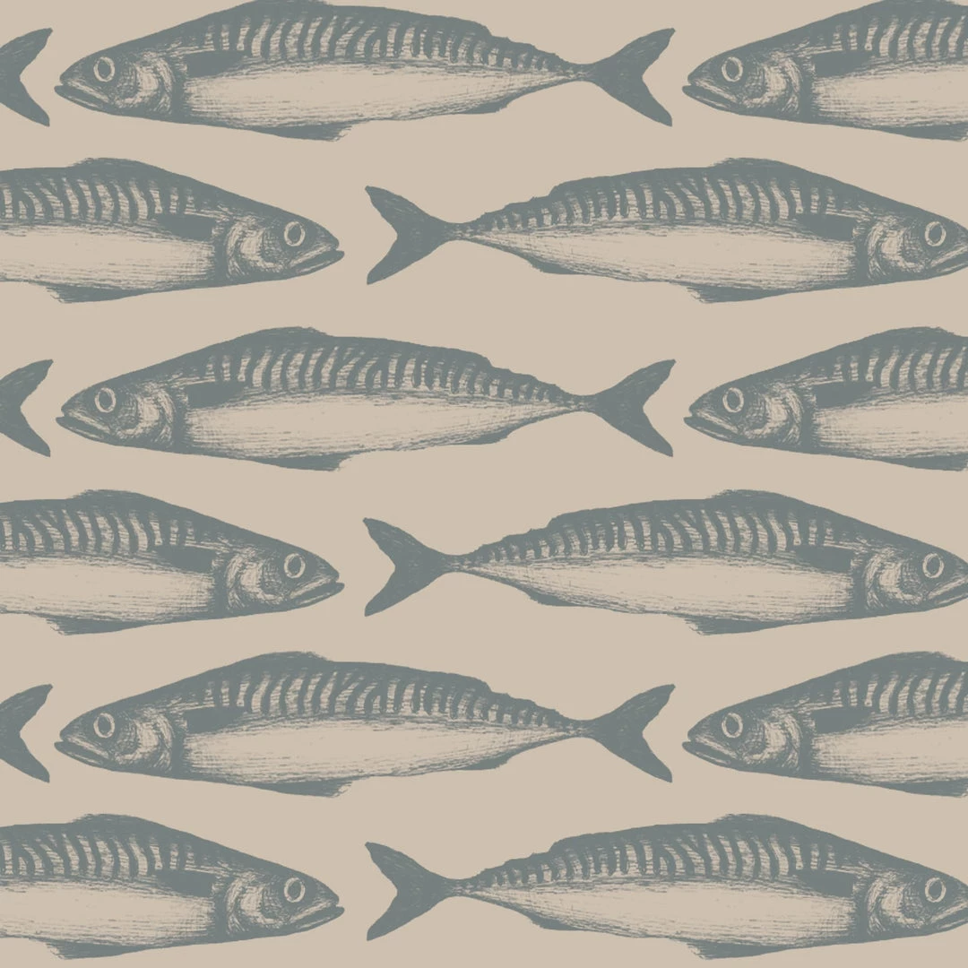 Magic Textiles Mackerel Organic Linen Fabric - Durgan On Natural Homeware 1 Magic Textiles Mackerel Organic Linen Fabric - Durgan On Natural Homeware