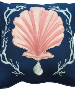 Magic Textiles Manderley Pink & Ink Blue Linen Cushion Cover