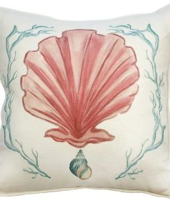 Magic Textiles Manderley Pink & Off-White Linen Cushion Cover