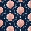 Magic Textiles Homeware Manderley Pink Linen Fabric - Ink Blue