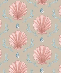 Magic Textiles Manderley Pink Linen Fabric - Natural Homeware