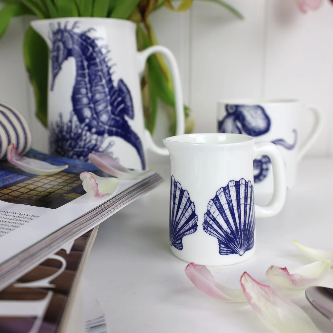 Fegg Hayes New Arrivals Bone China Scallop Shell Mini Jug 4 Fegg Hayes New Arrivals Bone China Scallop Shell Mini Jug