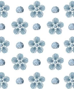 Magic Textiles Mini Star Flower Fabric On Off-White