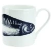 Impact China Blue And White Bone China Mug With Mackerel Design Kitchen & Dining
