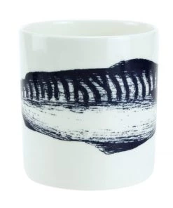 Impact China Blue And White Bone China Mug With Mackerel Design Kitchen & Dining