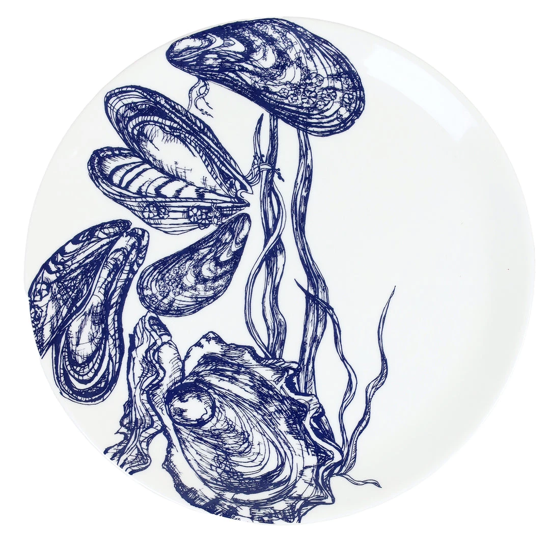 Fegg Hayes Bone China Mussel & Oyster Dinner Plate 1 Fegg Hayes Bone China Mussel & Oyster Dinner Plate