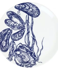 Fegg Hayes Large Bone China Mussel & Oyster Dinner Plate