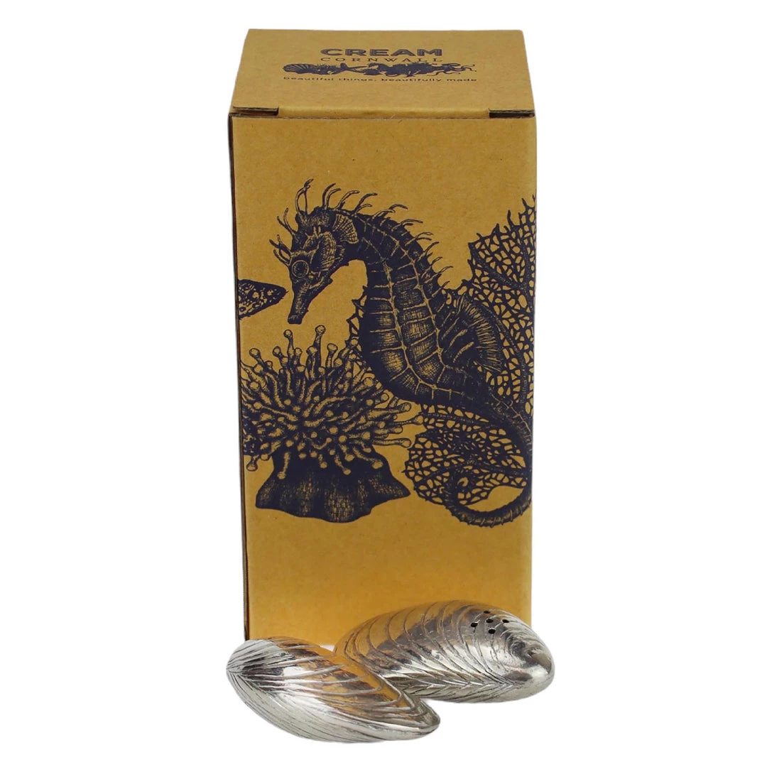 Detail Products Kitchen & Dining Pewter Mussel Shell Salt & Pepper Shakers 6 Detail Products Kitchen & Dining Pewter Mussel Shell Salt & Pepper Shakers