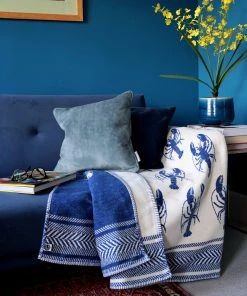 John Spencer Reversible Lobster Throw - Deep Blue & Ecru Homeware 10 John Spencer Reversible Lobster Throw - Deep Blue & Ecru Homeware