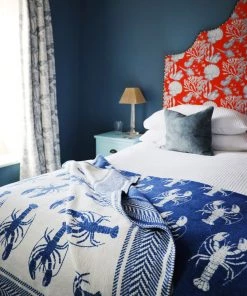 John Spencer Reversible Lobster Throw - Deep Blue & Ecru Homeware 11 John Spencer Reversible Lobster Throw - Deep Blue & Ecru Homeware