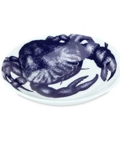 Fegg Hayes Kitchen & Dining Blue And White Bone China Nibbles Dish With Crab Design