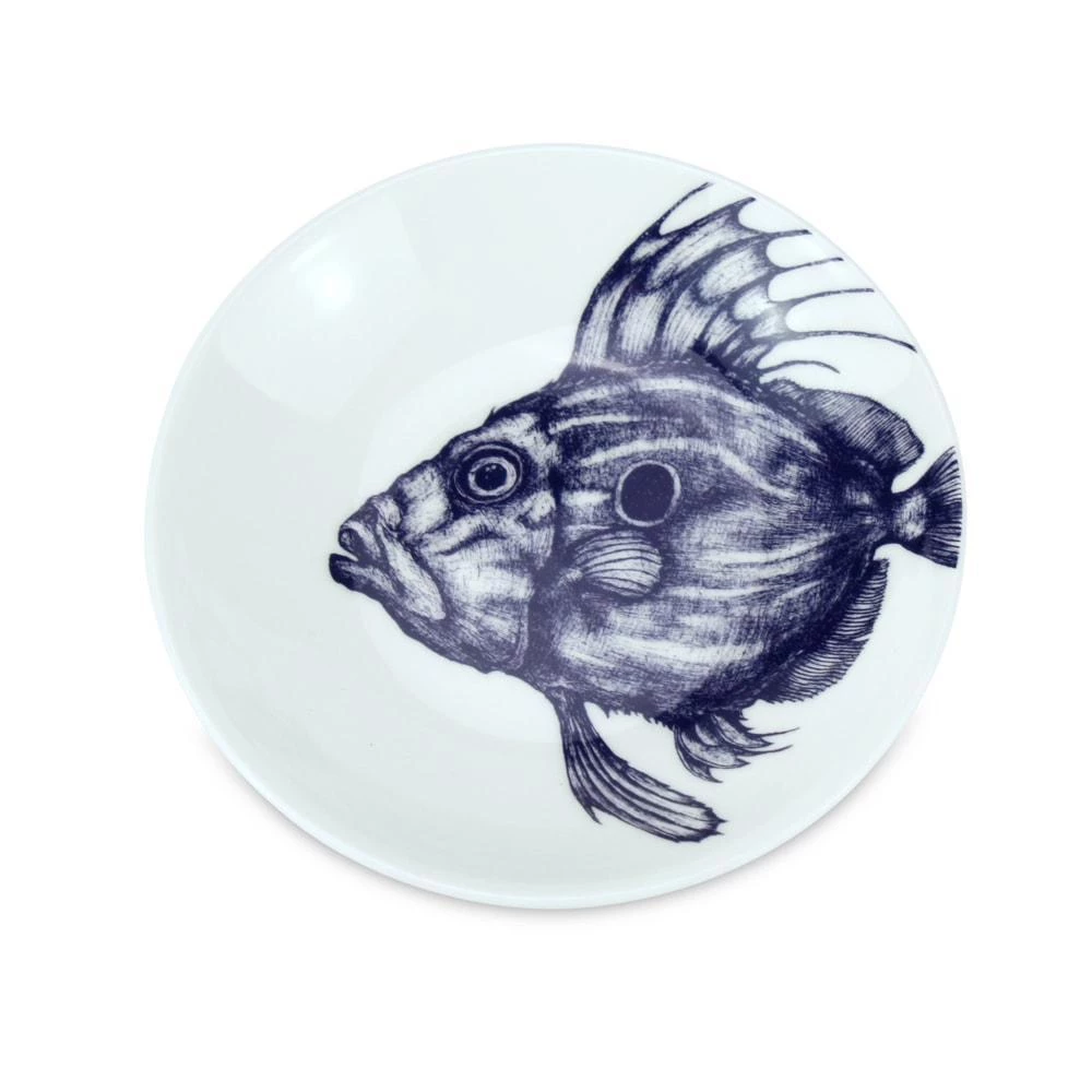 Fegg Hayes Blue And White Bone China Nibbles Dish With John Dory Design 1 Fegg Hayes Blue And White Bone China Nibbles Dish With John Dory Design
