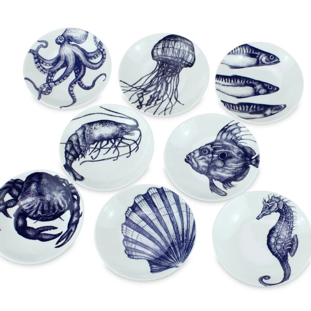 Fegg Hayes Blue And White Bone China Nibbles Dish With John Dory Design 3 Fegg Hayes Blue And White Bone China Nibbles Dish With John Dory Design