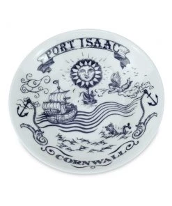 Fegg Hayes Kitchen & Dining Blue And White Bone China Nibbles Dish With Port Isaac Design