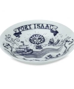 Fegg Hayes Kitchen & Dining Blue And White Bone China Nibbles Dish With Port Isaac Design