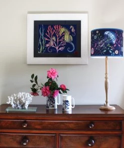 Cream Cornwall Wall Decor Ningaloo Reef Navy Art Print In Three Sizes - A4, A3 And A2 5 Cream Cornwall Wall Decor Ningaloo Reef Navy Art Print In Three Sizes - A4, A3 And A2