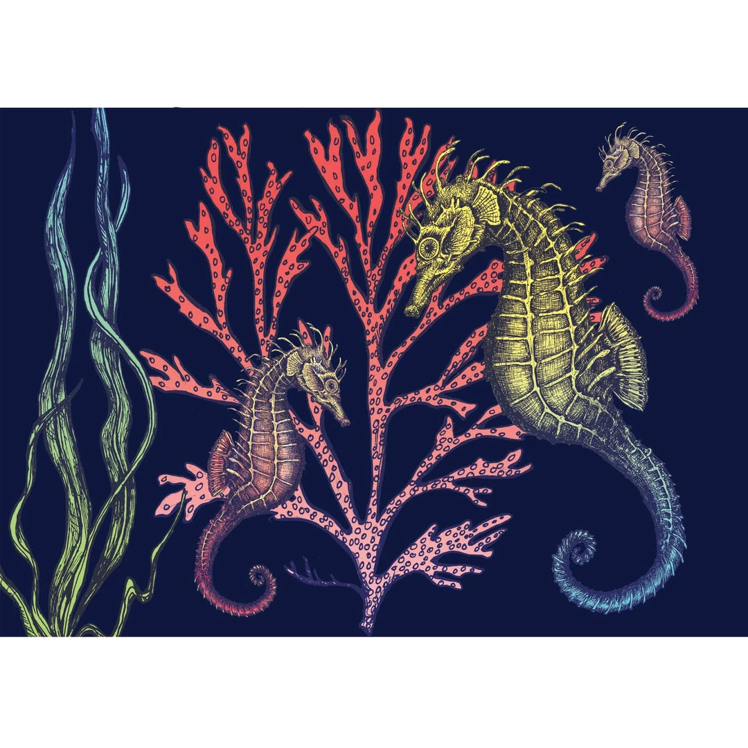 Cream Cornwall Wall Decor Ningaloo Reef Navy Art Print In Three Sizes - A4, A3 And A2 1 Cream Cornwall Wall Decor Ningaloo Reef Navy Art Print In Three Sizes - A4, A3 And A2