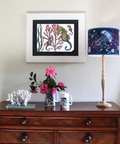 Cream Cornwall Wall Decor Ningaloo Reef White Art Print In Three Sizes - A4, A3 And A2