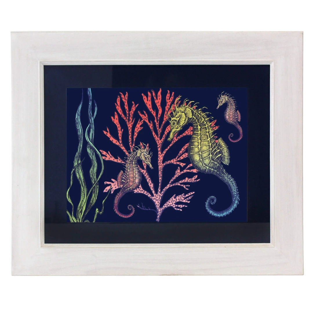 Cream Cornwall Wall Decor Ningaloo Reef Navy Art Print In Three Sizes - A4, A3 And A2 2 Cream Cornwall Wall Decor Ningaloo Reef Navy Art Print In Three Sizes - A4, A3 And A2