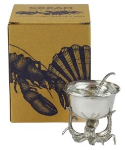 Detail Products Pewter Octopus Condiment Bowl With Spoon