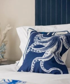 Magic Textiles Octopus Velvet Cushion Cover - Marine Blue 8 Magic Textiles Octopus Velvet Cushion Cover - Marine Blue